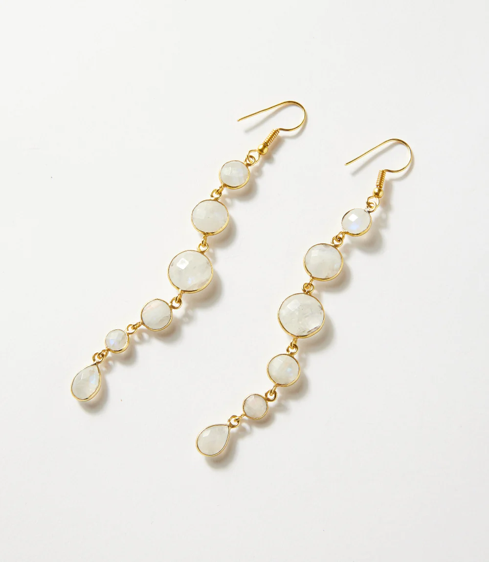 Dangling Moonstone Earrings - Image 4