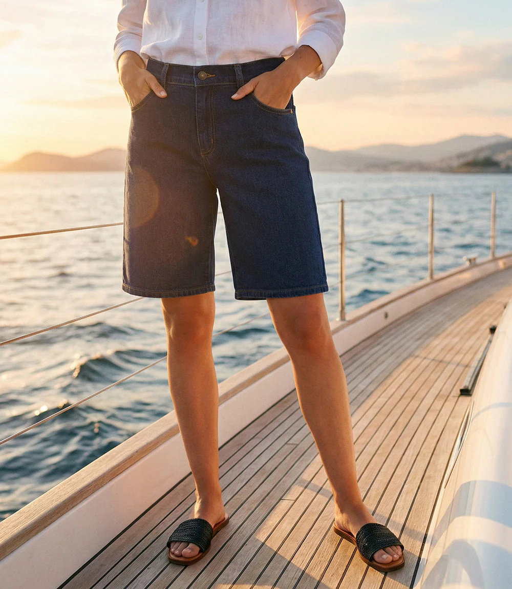 Denim Bermuda Shorts