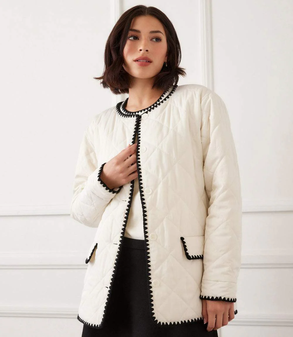 Edge Stitch Quilted Jacket - Image 13