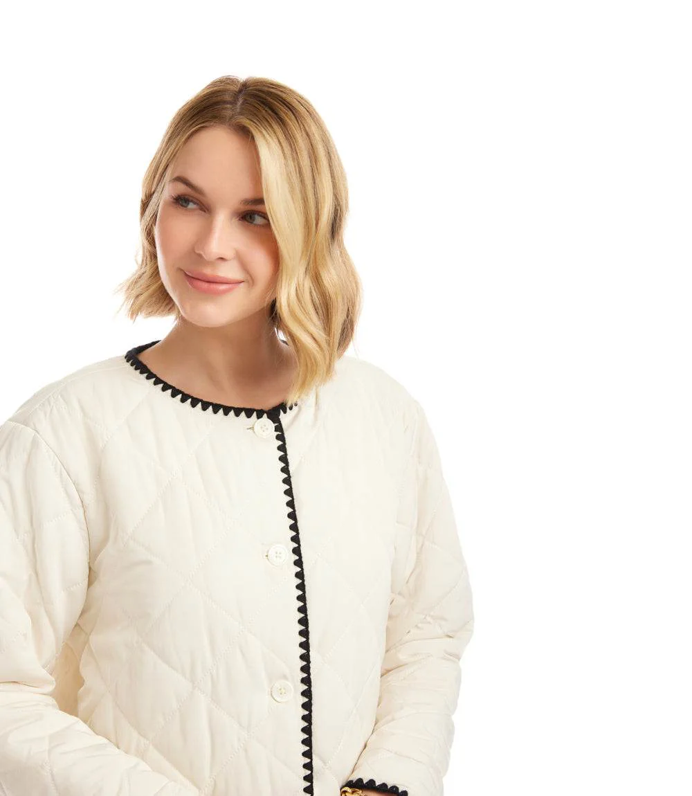 Edge Stitch Quilted Jacket - Image 9