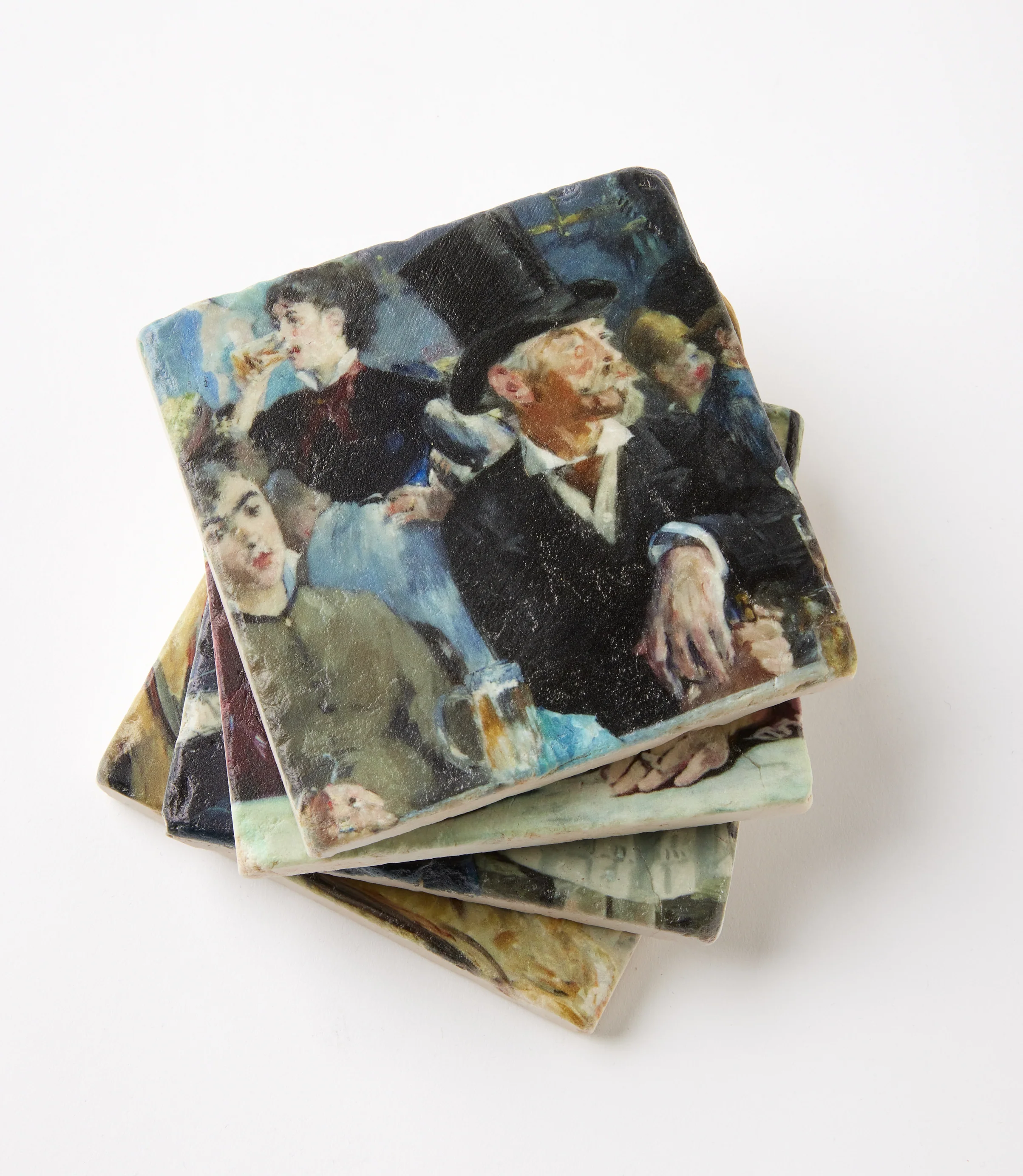 Édouard Manet Marble Coasters, Set Of 4 - Image 2