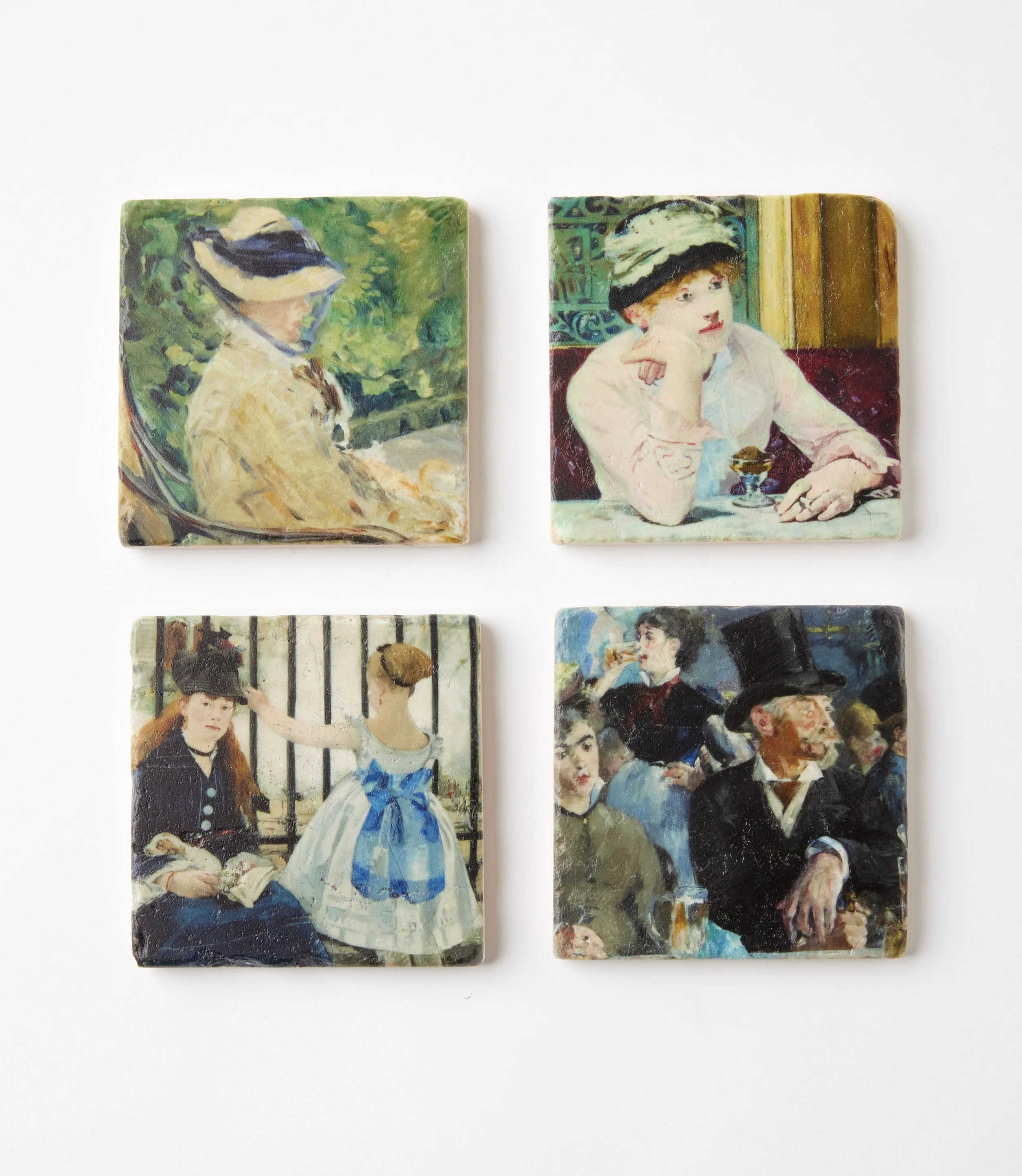 Édouard Manet Marble Coasters, Set Of 4 - Image 3