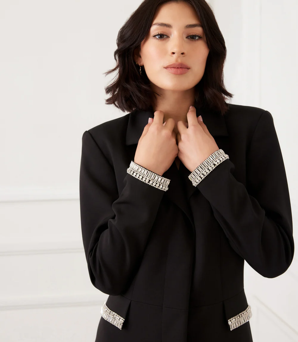 Embellished Cocktail Blazer Dress - Image 2