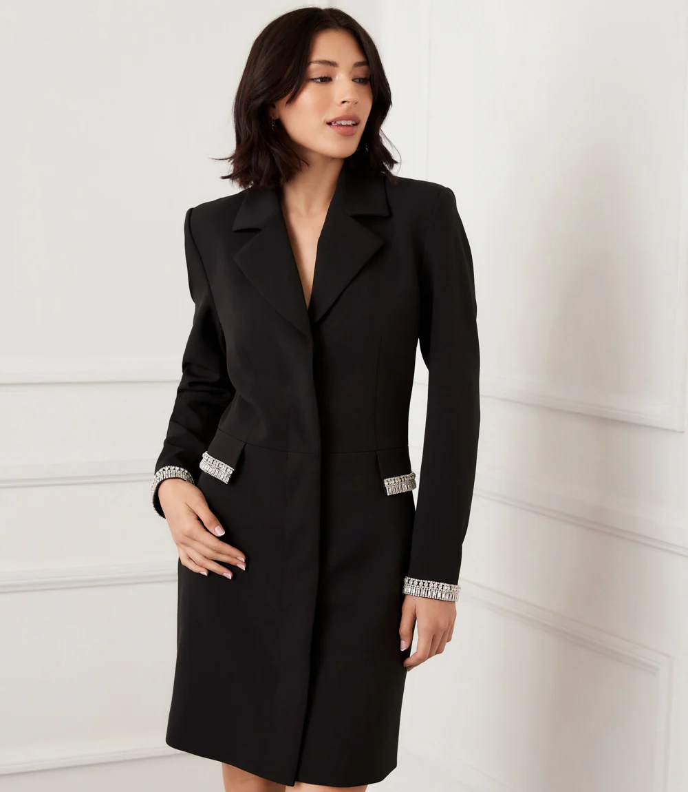 Embellished Cocktail Blazer Dress - Image 7