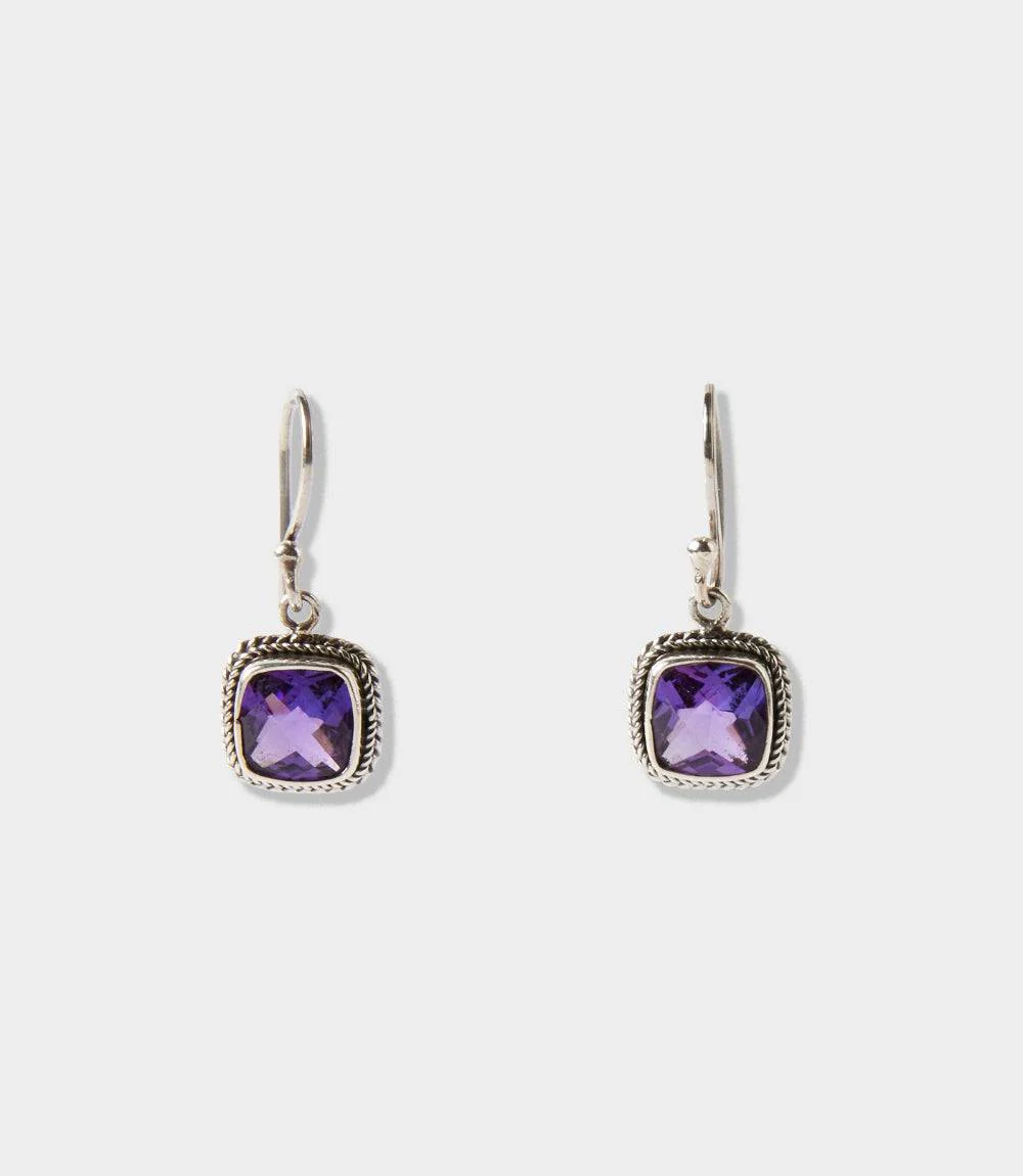 Embellished Sterling Silver Gemstone Earrings - Image 2