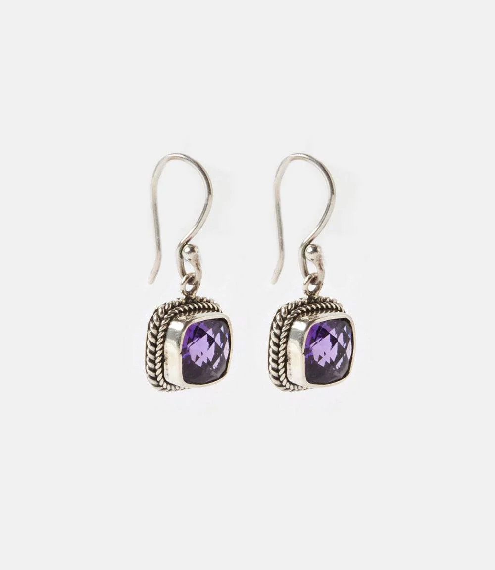 Embellished Sterling Silver Gemstone Earrings - Image 3