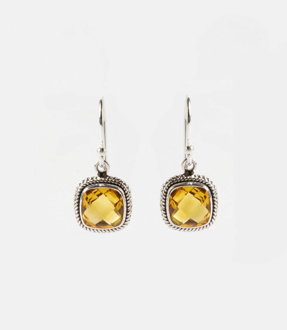 Embellished Sterling Silver Gemstone Earrings - Image 2