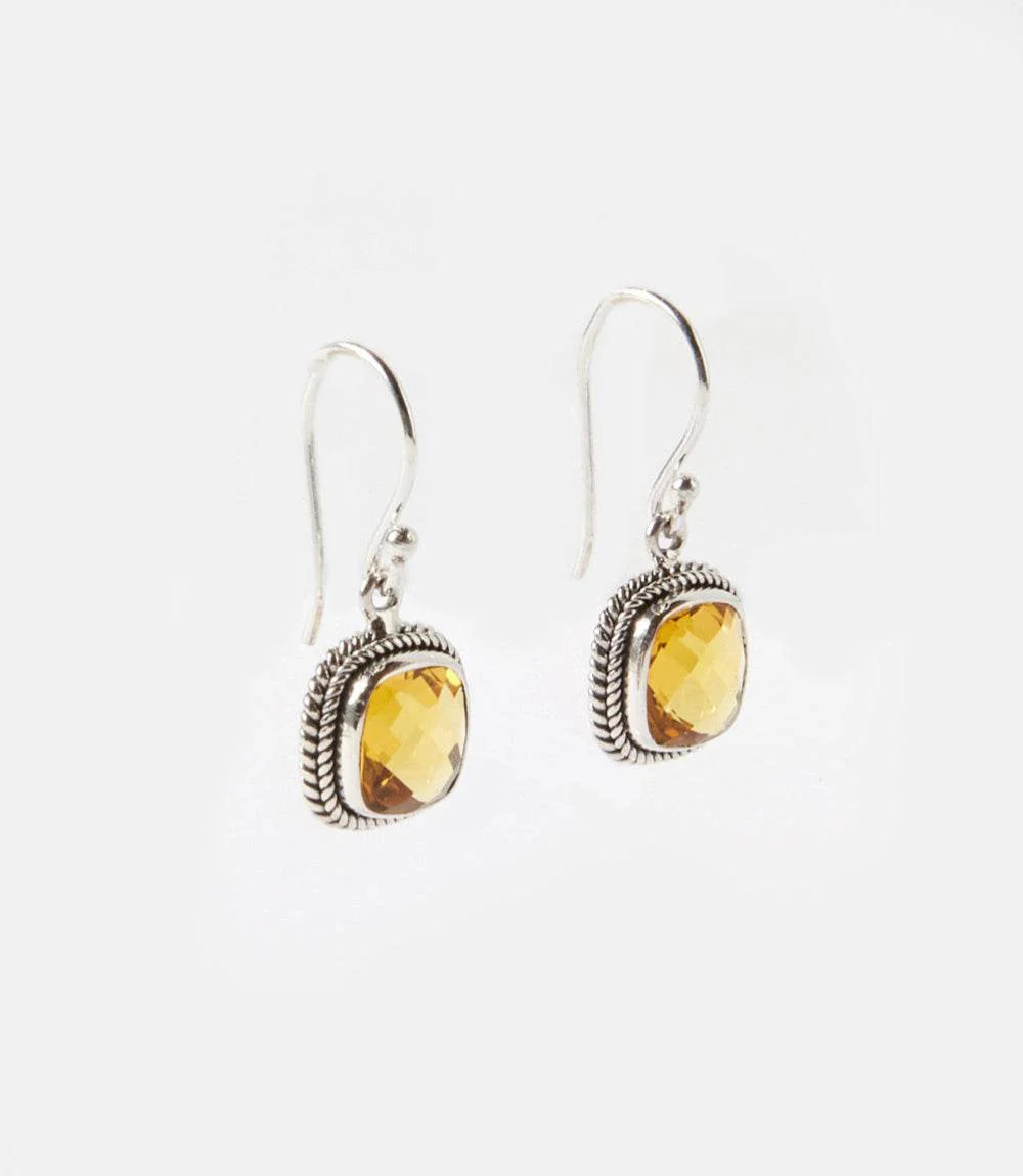 Embellished Sterling Silver Gemstone Earrings - Image 3