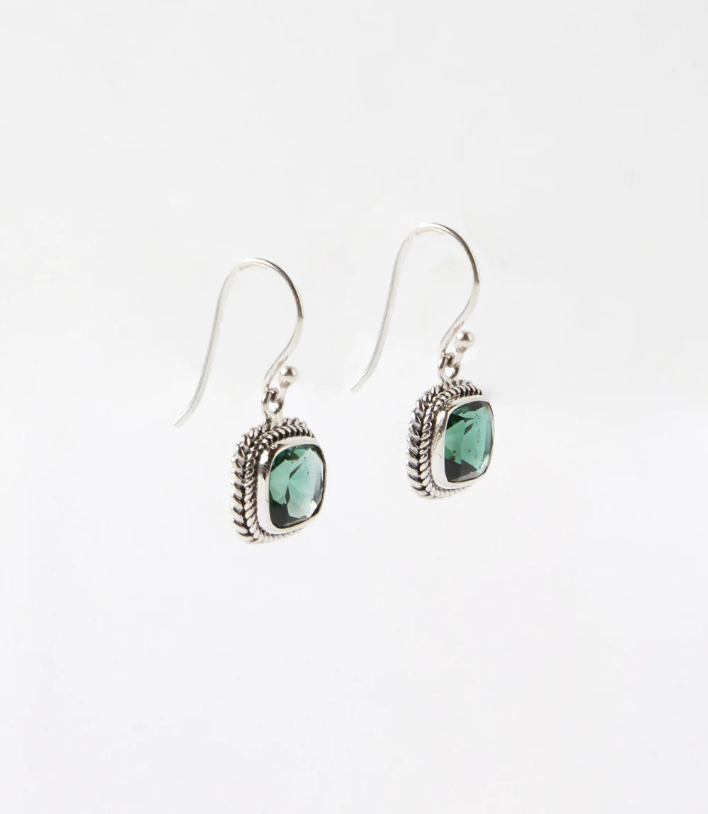 Embellished Sterling Silver Gemstone Earrings - Image 3