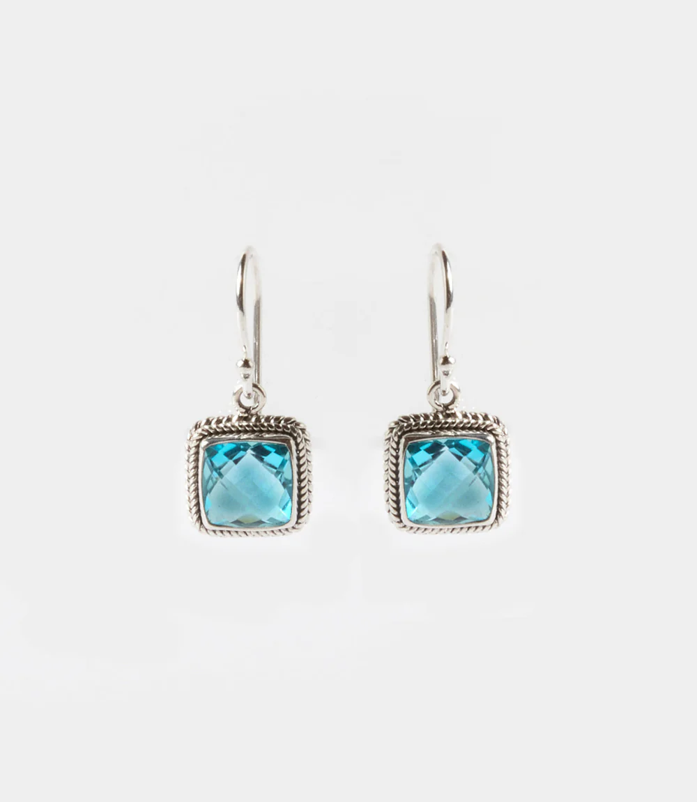Embellished Sterling Silver Gemstone Earrings - Image 2