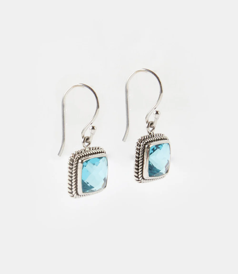 Embellished Sterling Silver Gemstone Earrings - Image 3