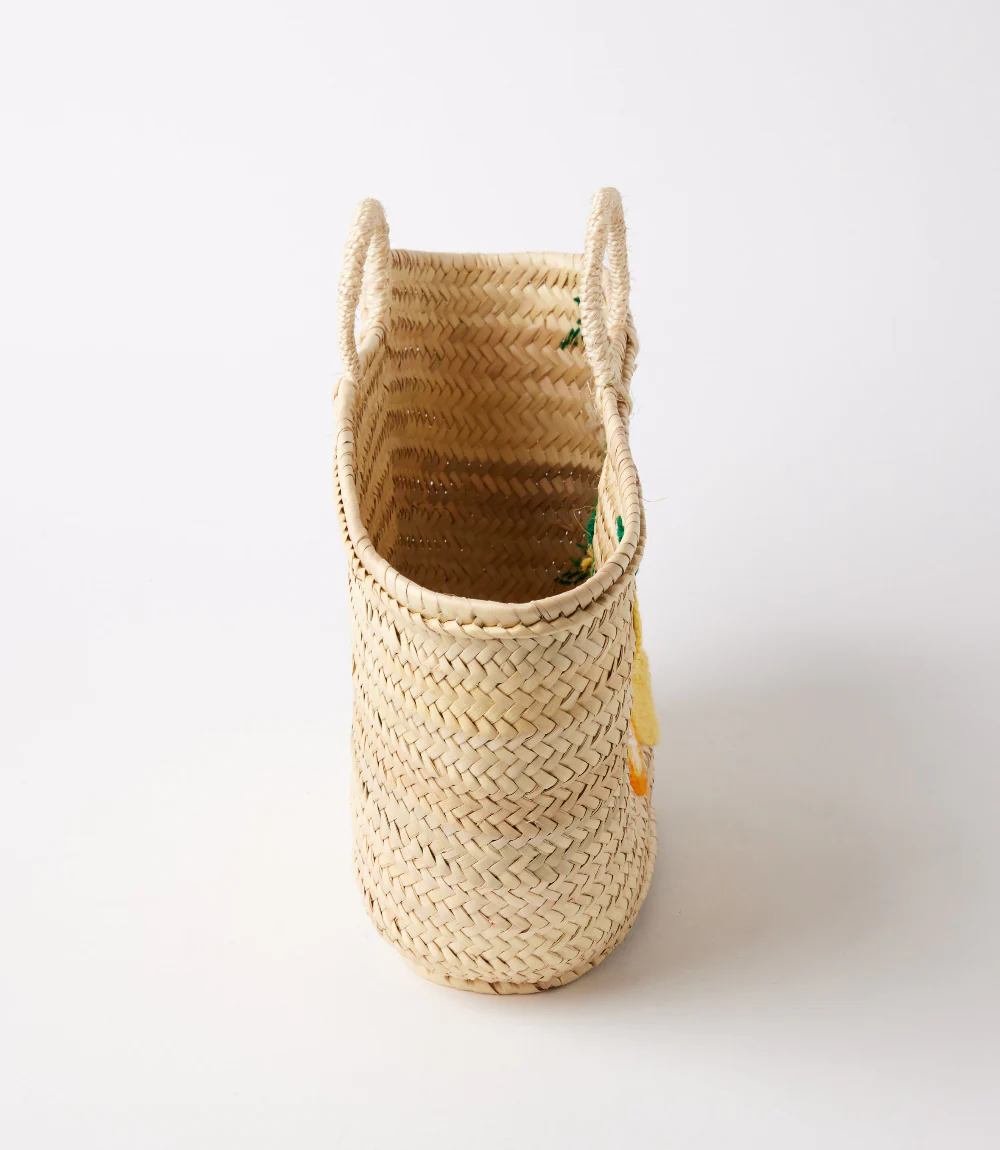 Embroidered Straw Tote Bag - Image 4