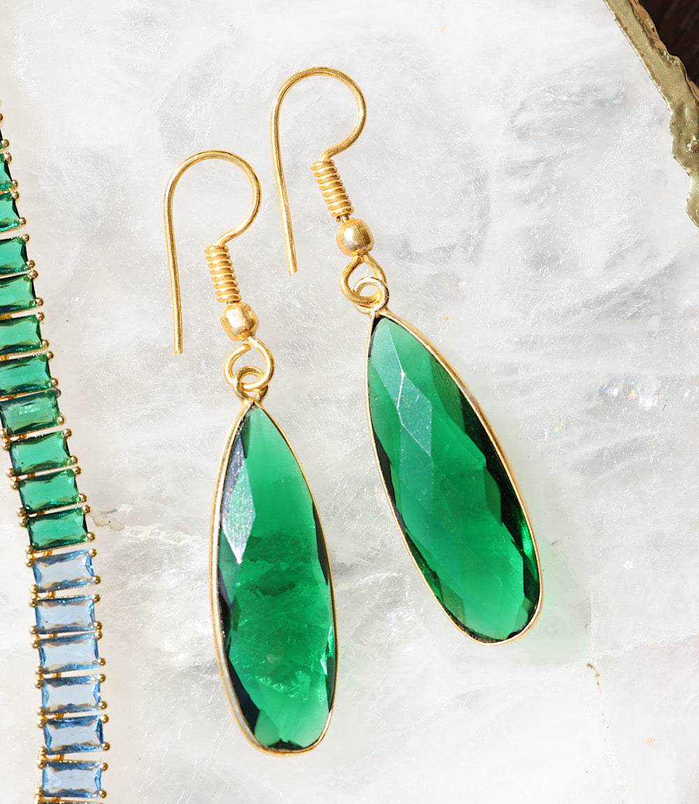 Emerald Quartz Earrings - Image 3