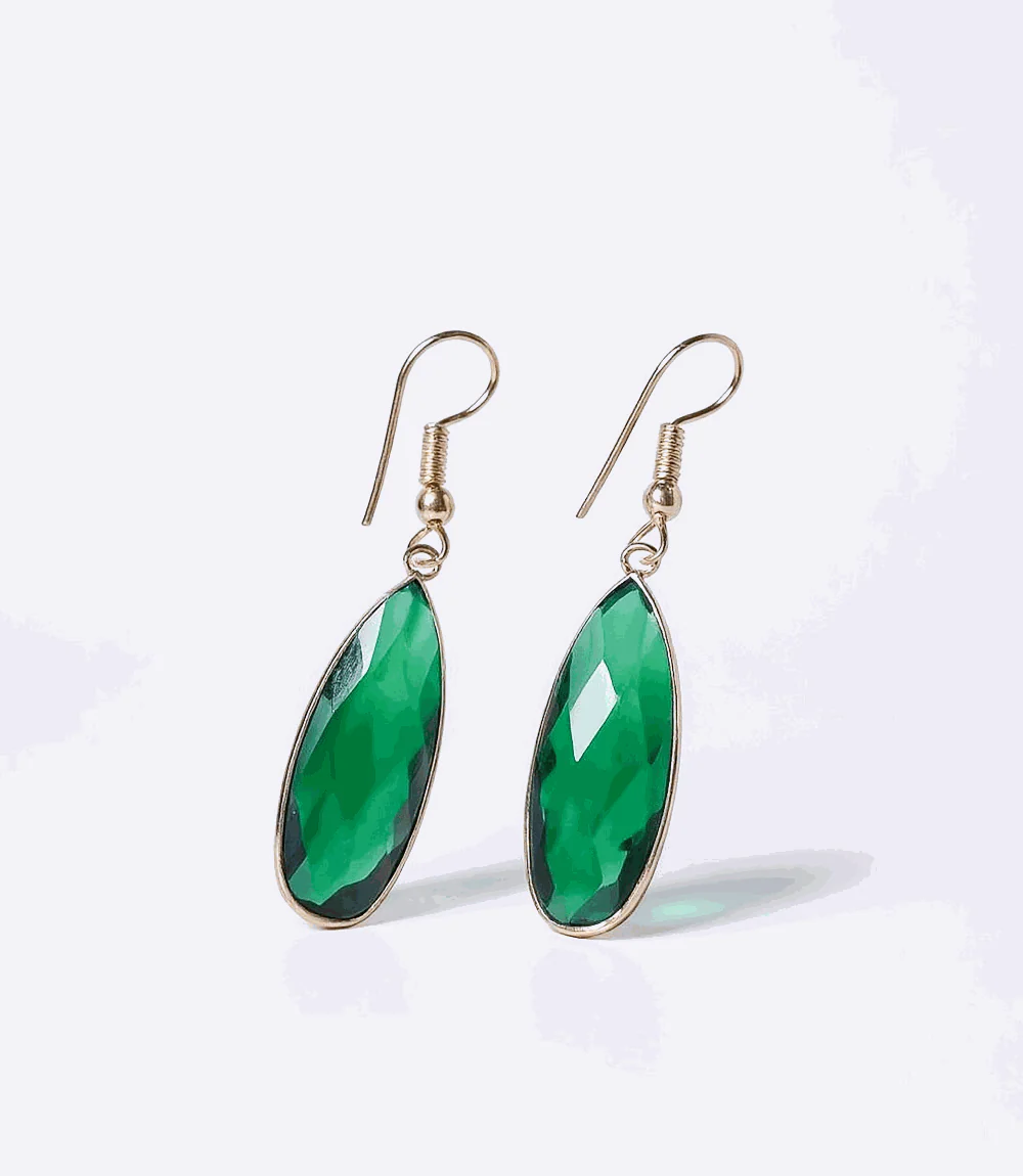 Emerald Quartz Earrings - Image 4