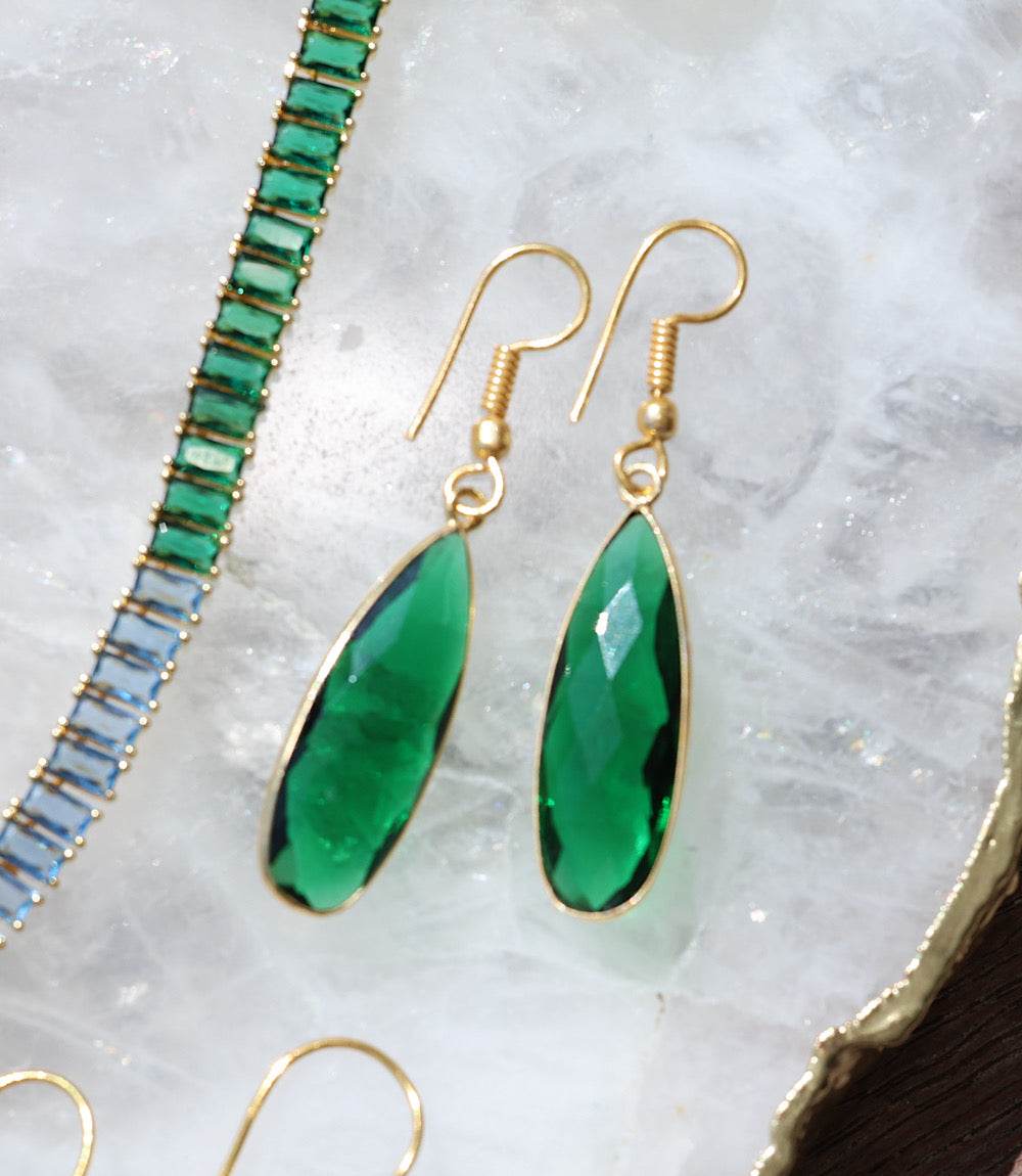 Emerald Quartz Earrings - Image 5