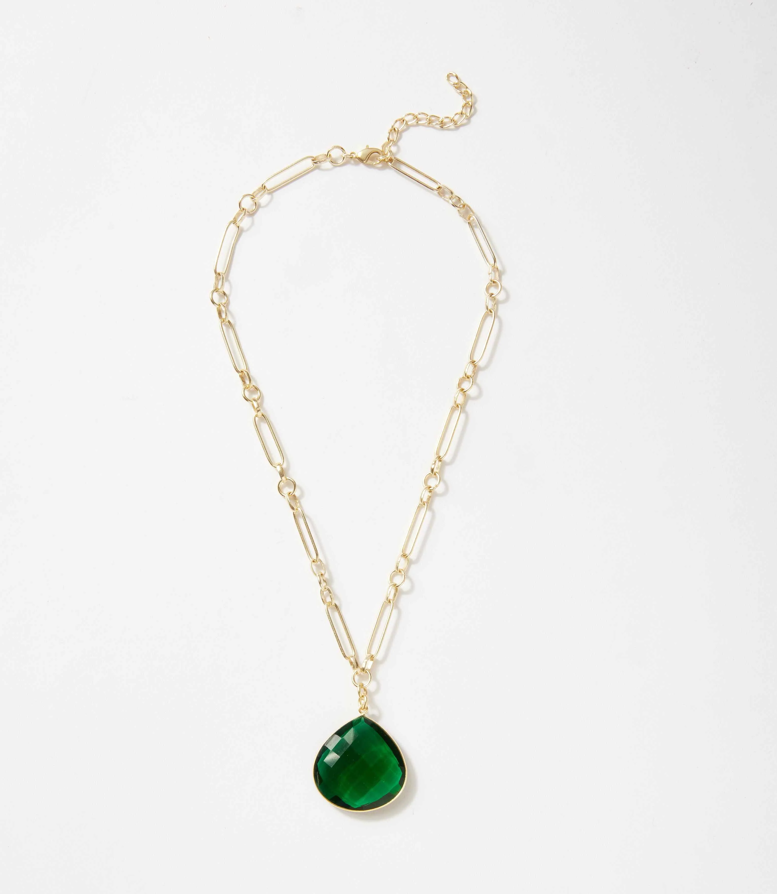 Emerald Quartz Pendant Necklace - Image 6