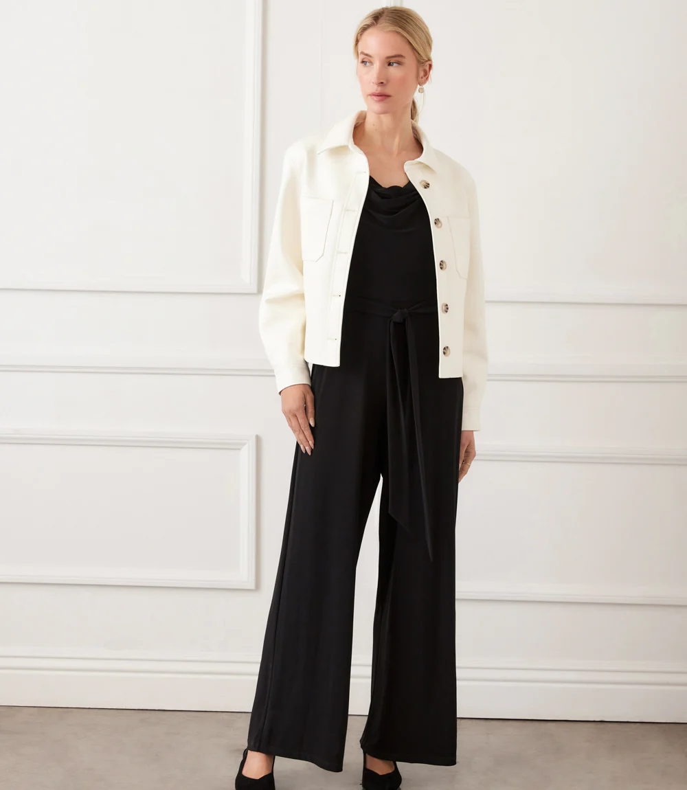 Faux Leather Cropped Jacket - Image 8