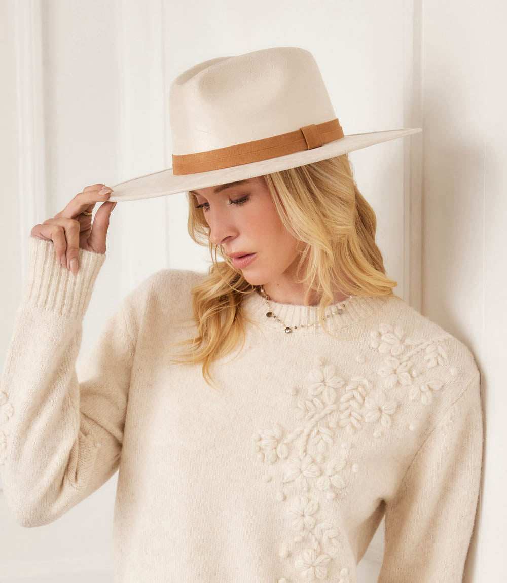 Faux Suede Fedora Hat - Image 3