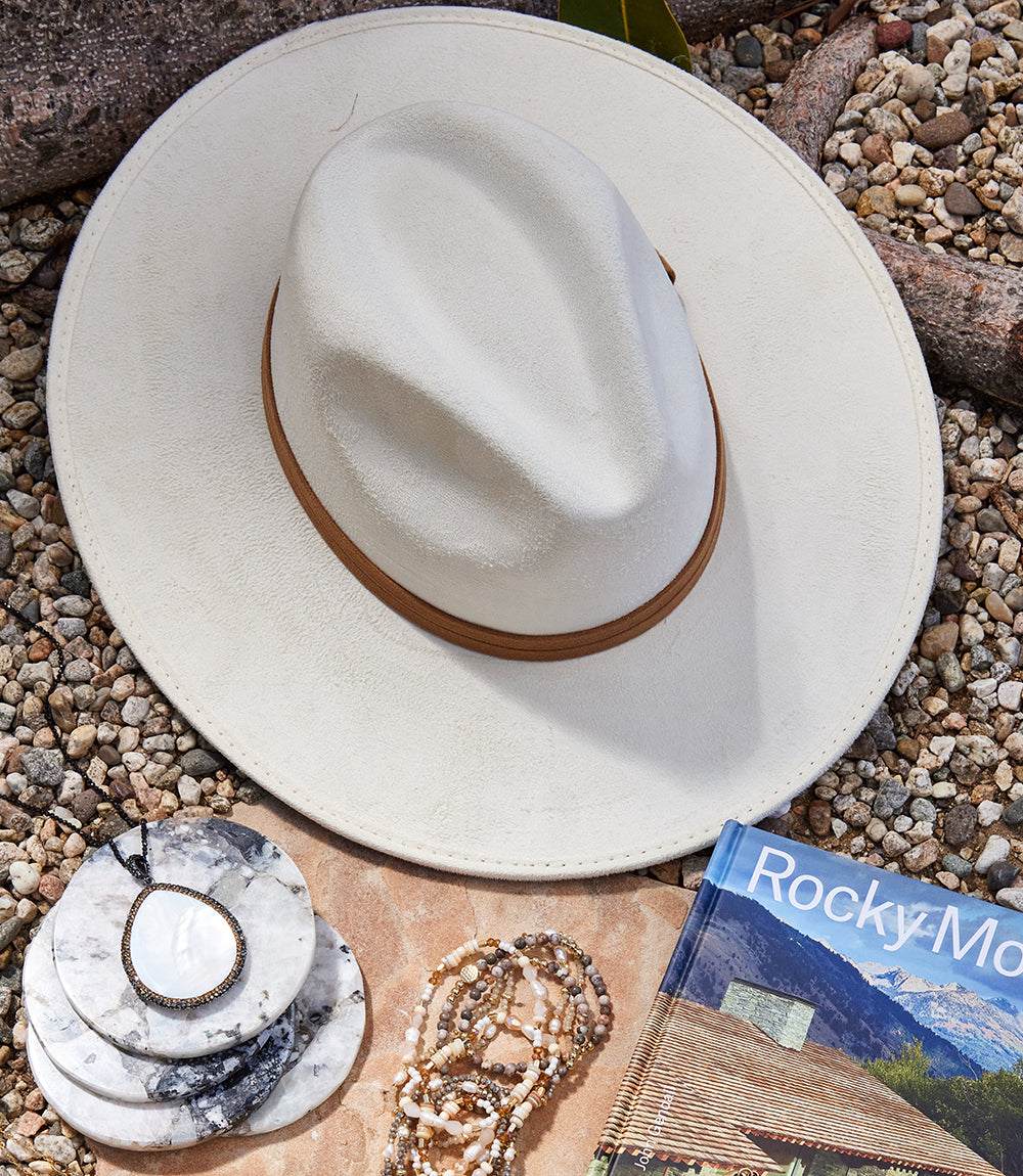 Faux Suede Fedora Hat - Image 7