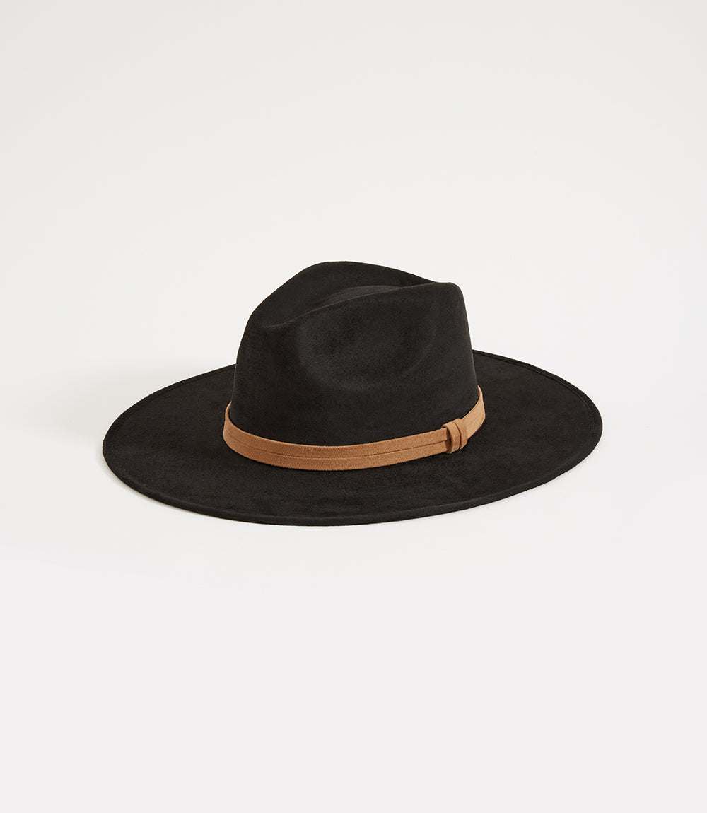 Faux Suede Fedora Hat - Image 4