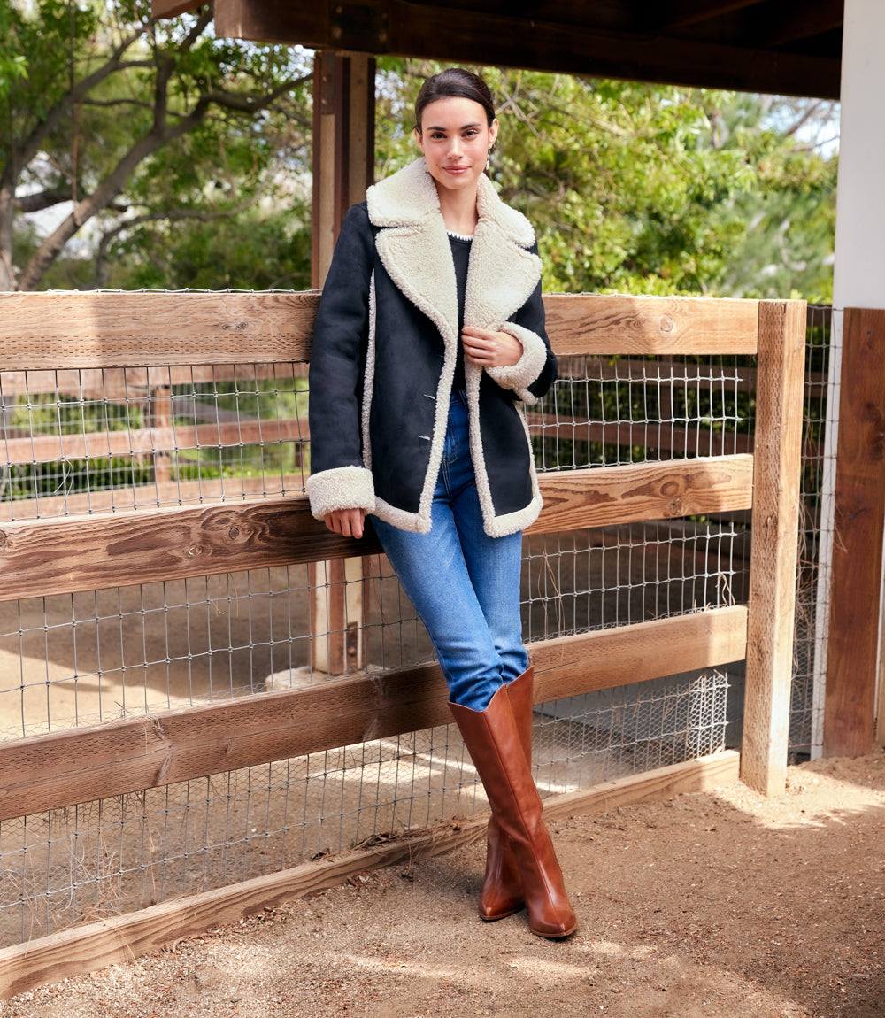 Faux Suede Shearling Jacket - Image 8