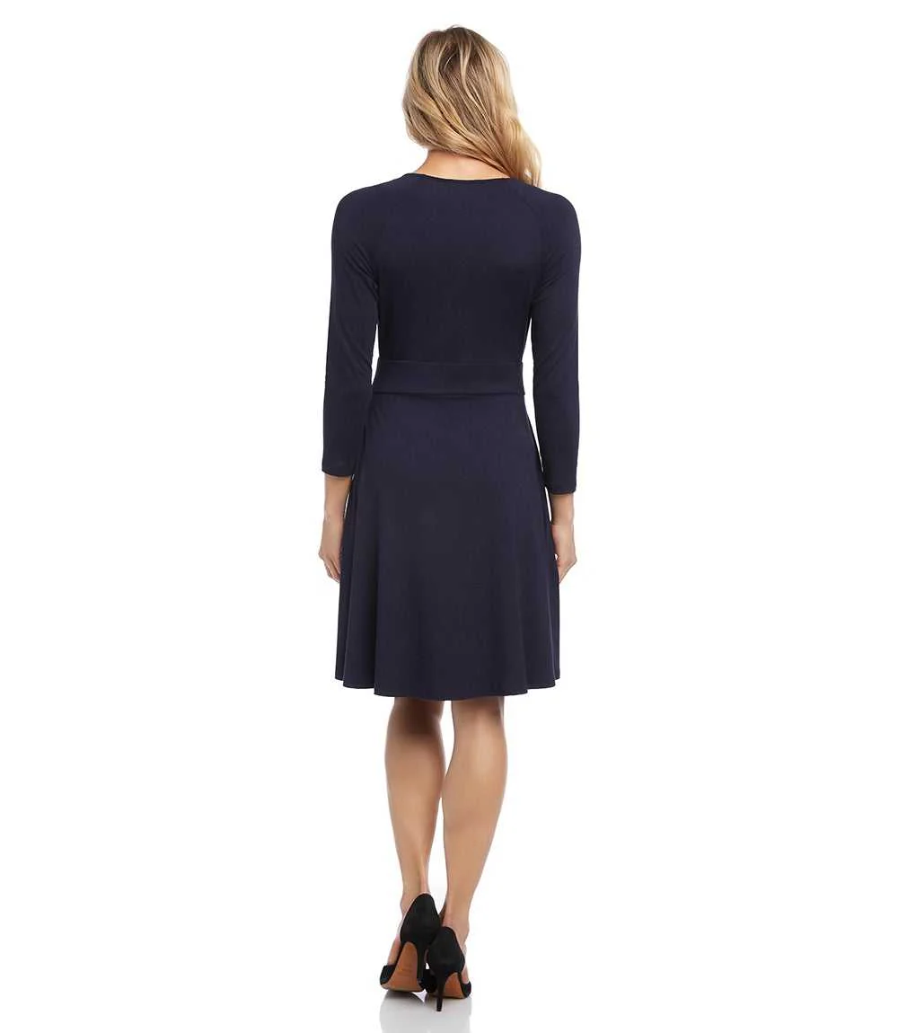 Faux Wrap Drape Dress - Image 5