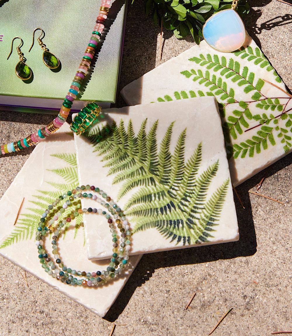 Fern Polished Marble Coasters, Set Of 4 - Image 6