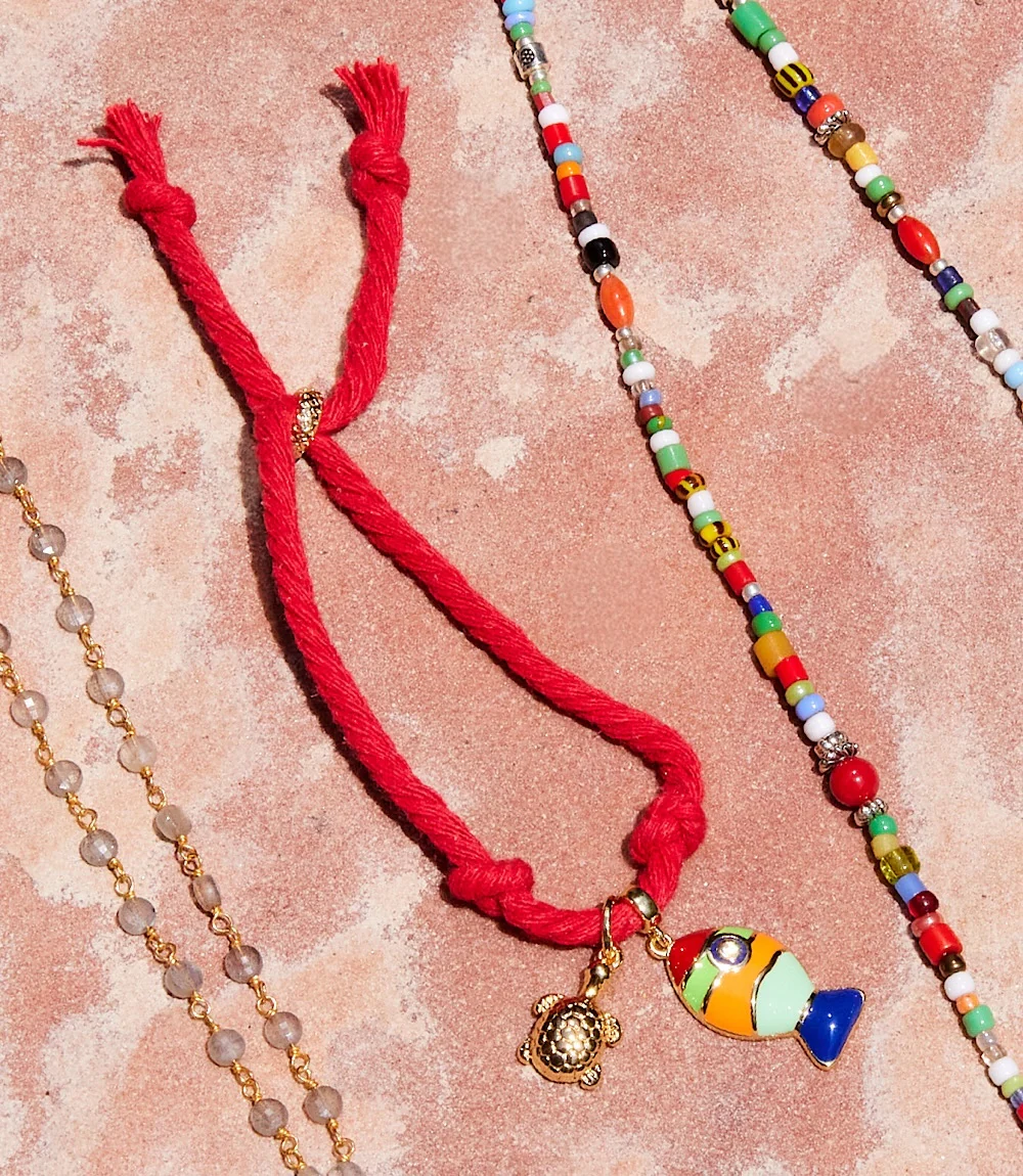 Fish And Turtle Charm Cord Bracelet - Image 4