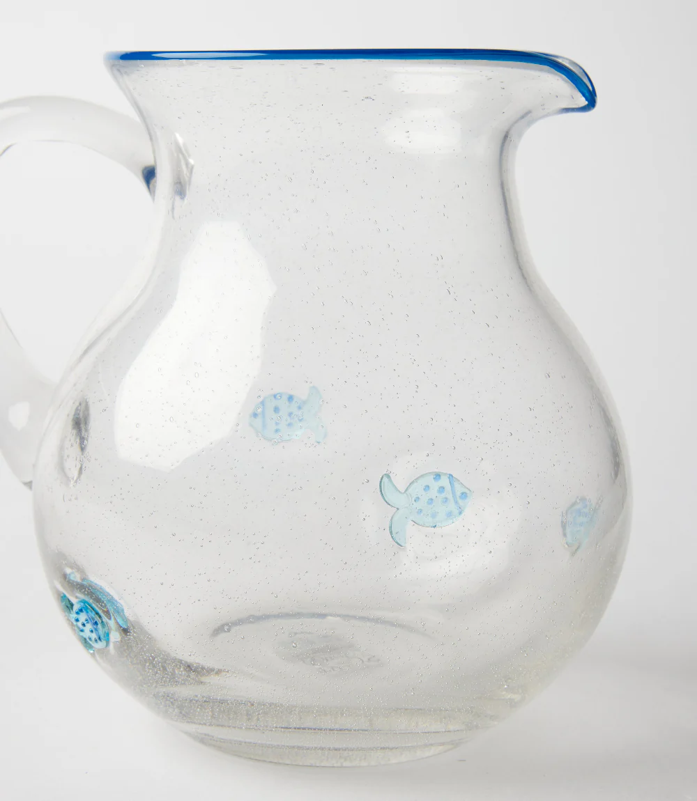 Fish Bubble Glass Serving Pitcher - Image 3