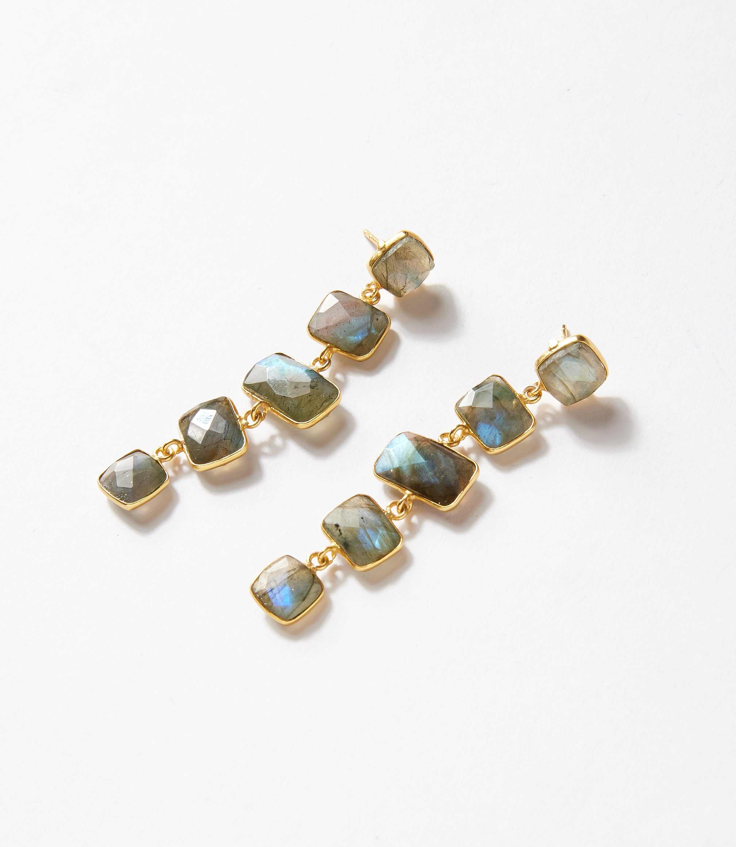 Five Drop Gemstone Earrings - Image 3