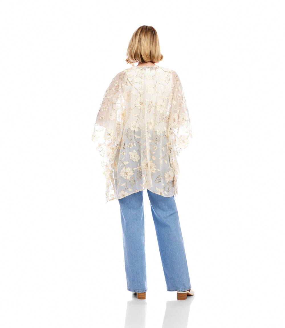 Floral Embroidered Open Front Jacket - Image 6