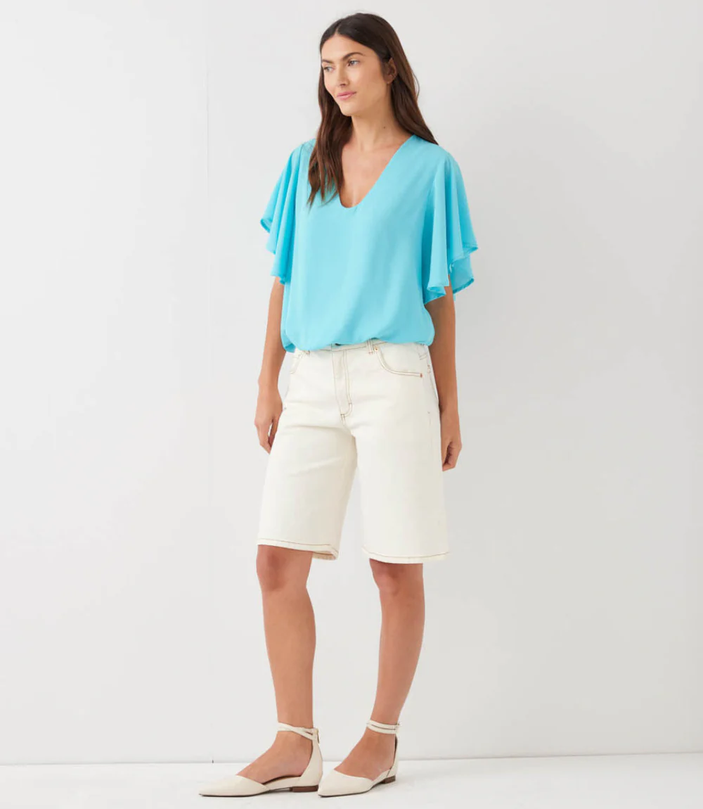 Flutter Sleeve V-Neck Top - Image 6