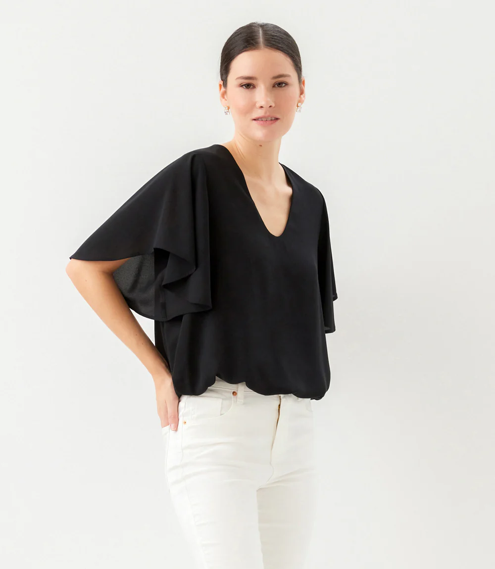 Flutter Sleeve V-Neck Top - Image 5