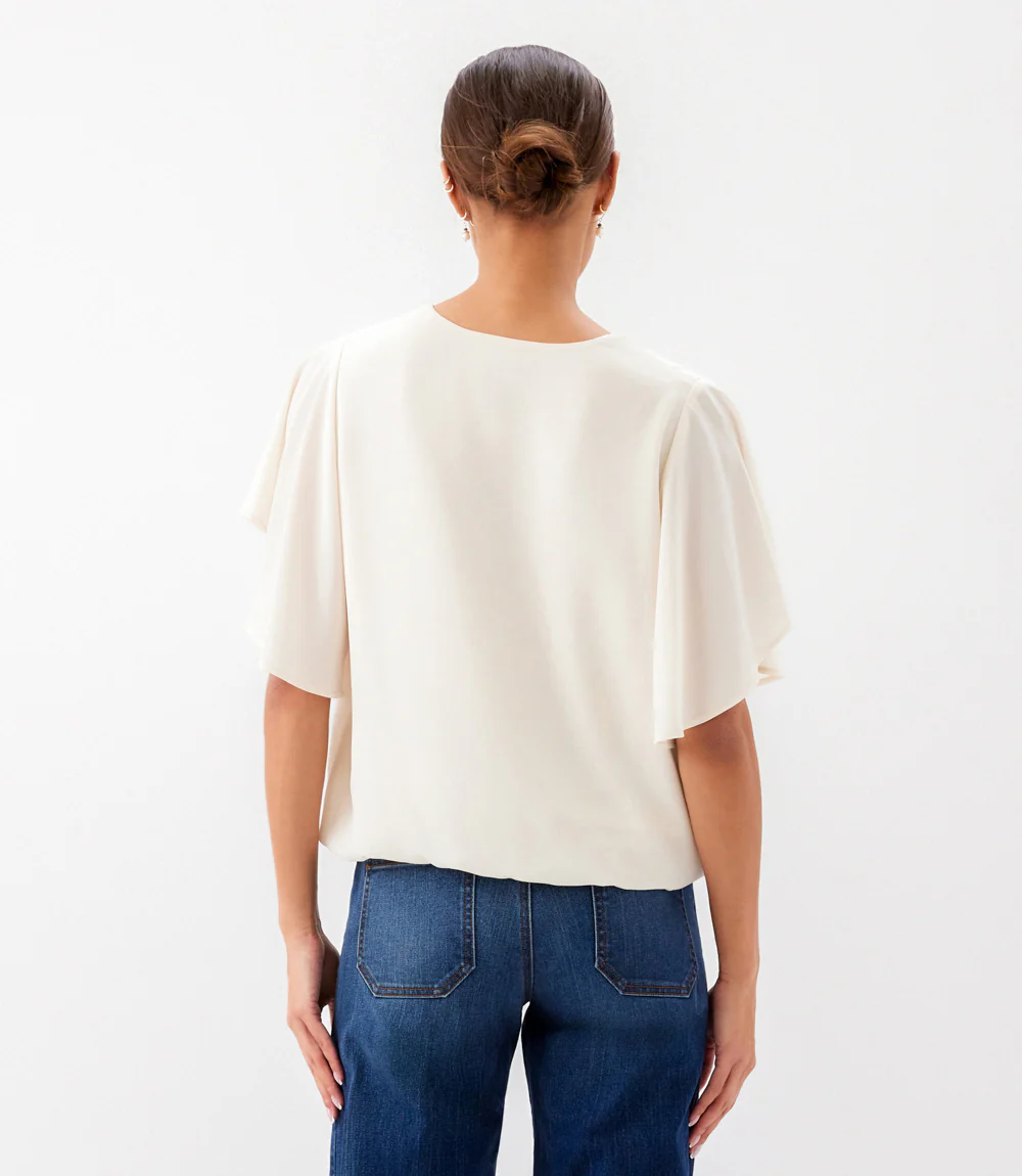 Flutter Sleeve V-Neck Top - Image 5
