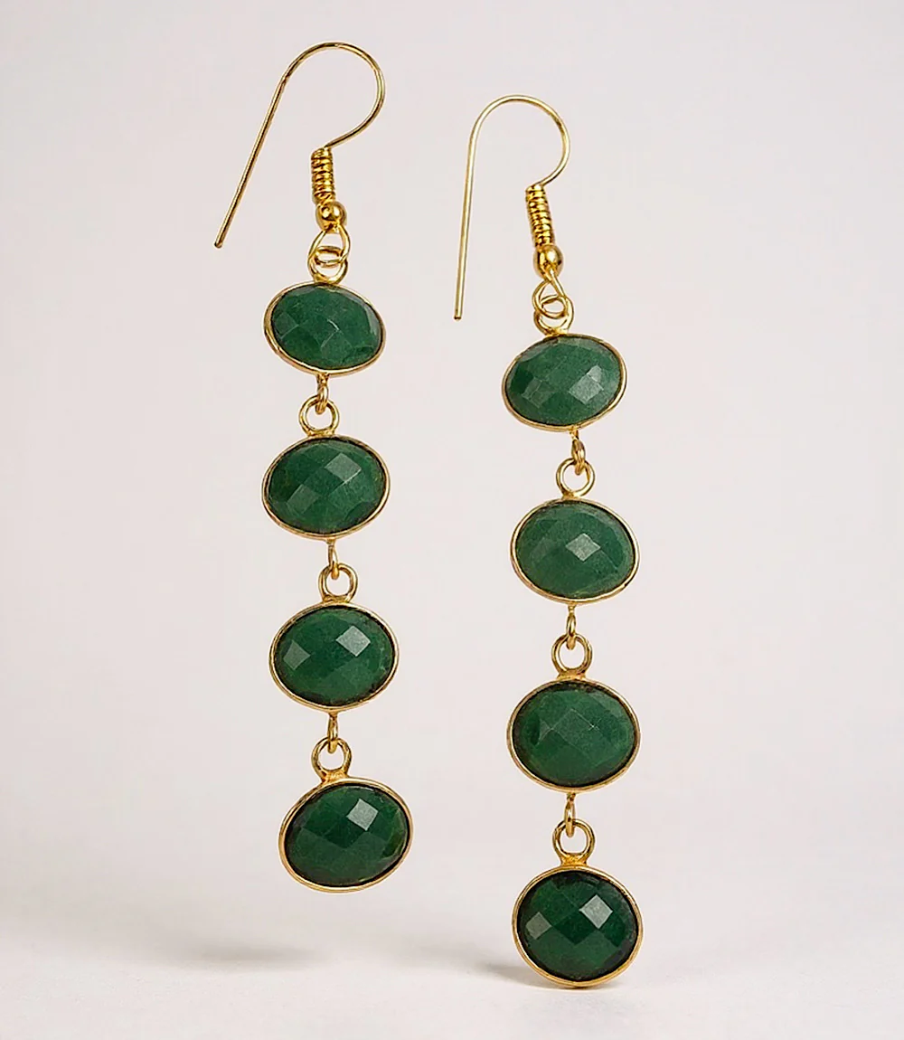 Four Drop Gemstone Earrings - Image 4