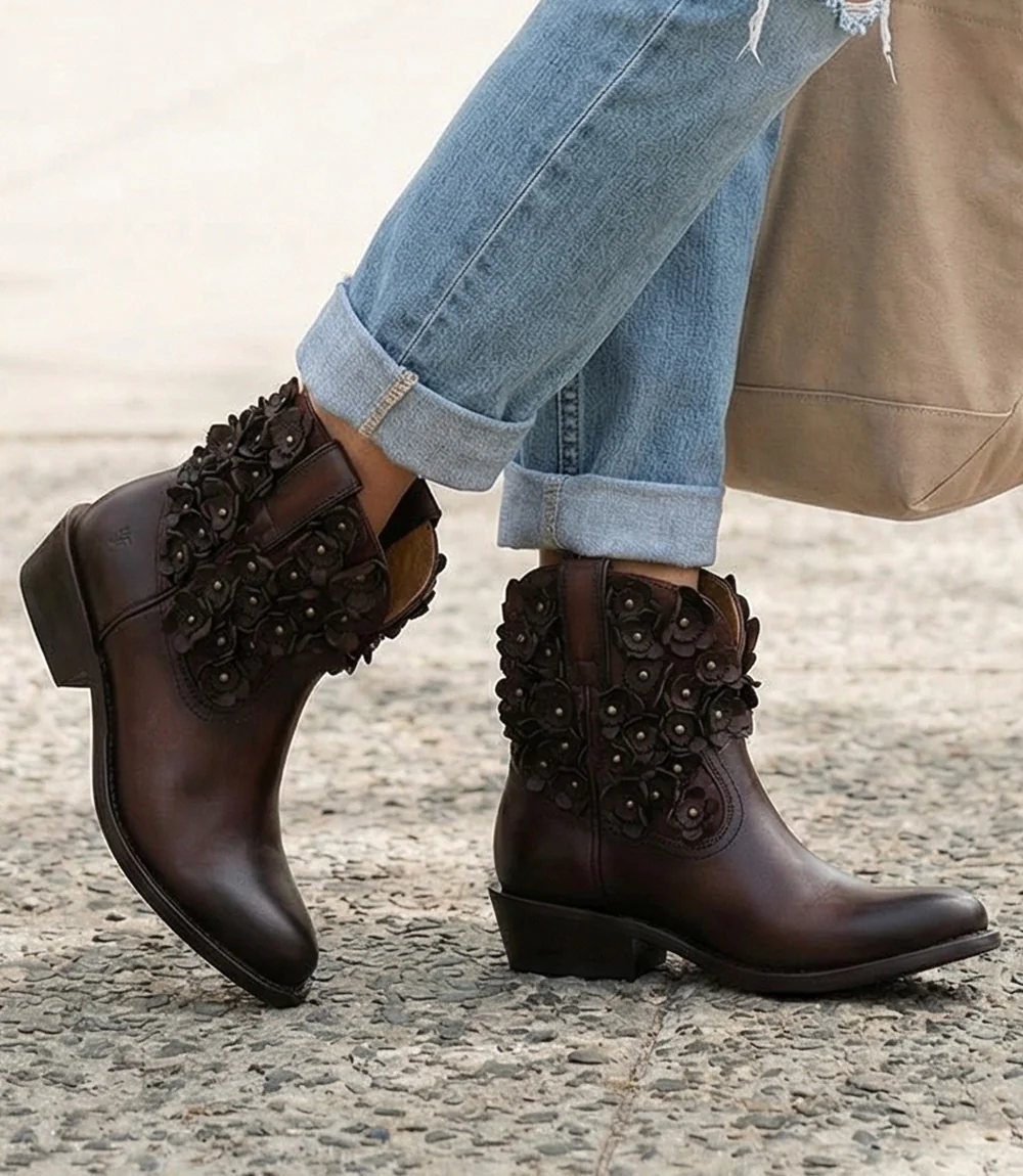 Frye Billy Flower Boots - Image 3