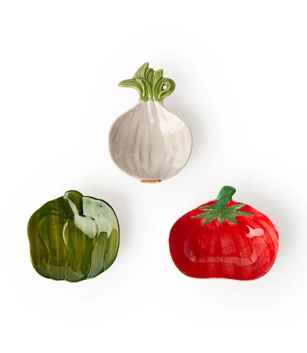 Garden Vegetable Tidbit Dishes, Set Of 3 - Image 2