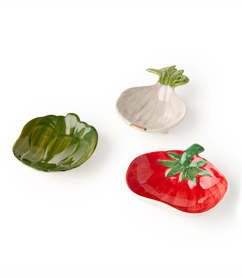 Garden Vegetable Tidbit Dishes, Set Of 3 - Image 9