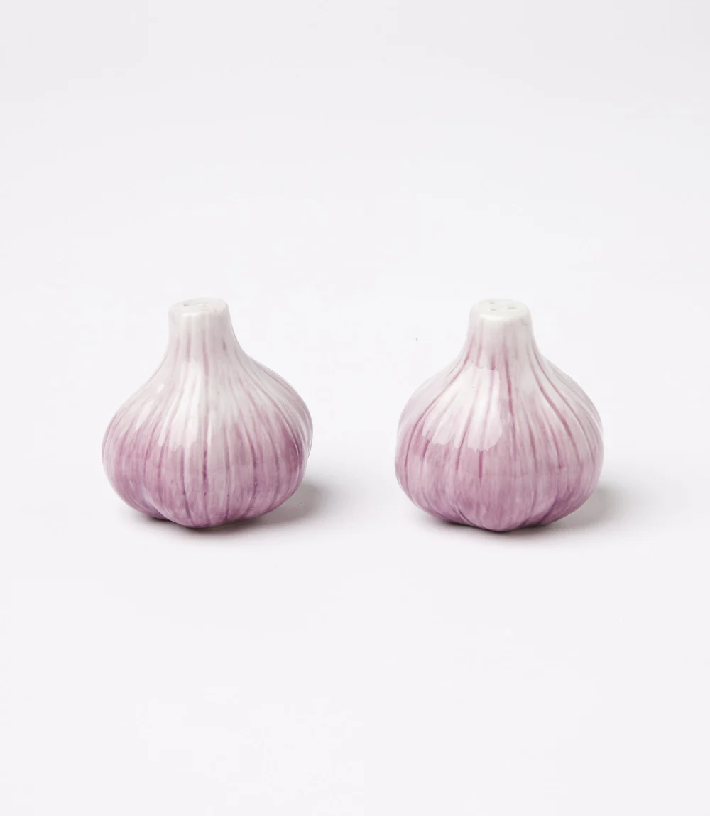 Garlic Salt And Pepper Shaker Set
