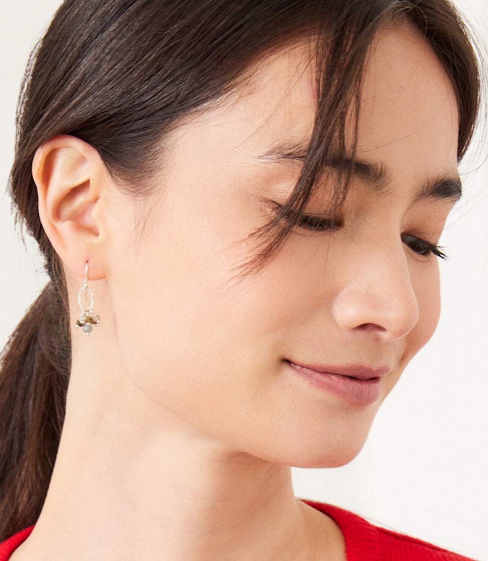 Gemstone Cluster Earrings - Image 5