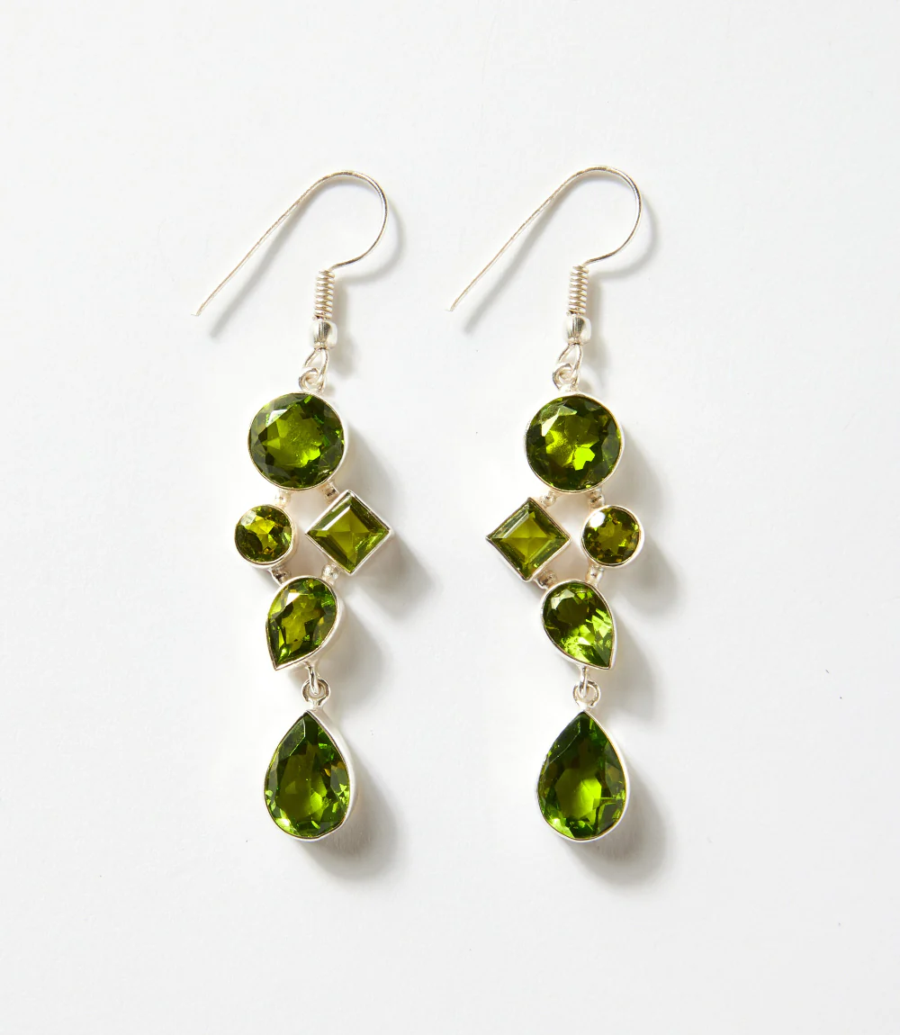 Gemstone Dangle Earrings - Image 3