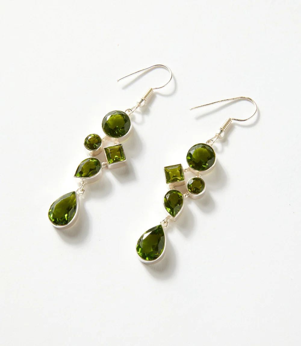 Gemstone Dangle Earrings - Image 4