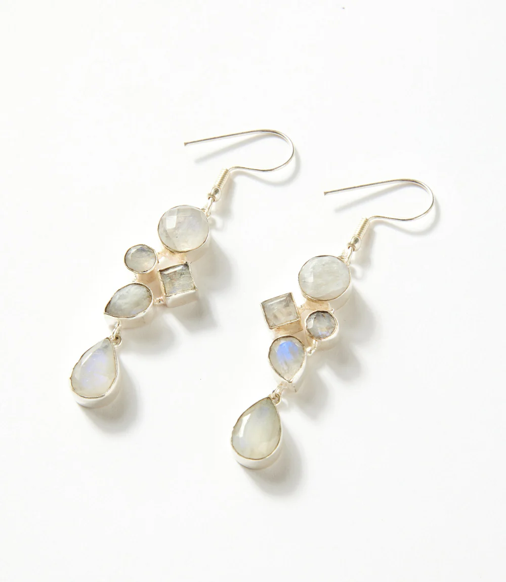 Gemstone Dangle Earrings - Image 3