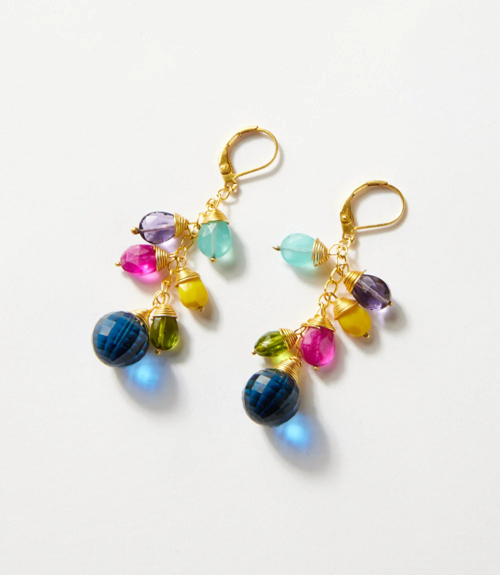 Gemstone Dangle Earrings - Image 3