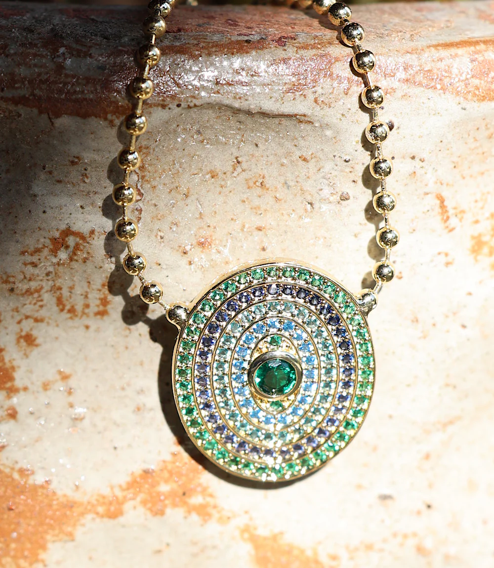 Gemstone Disc Necklace - Image 7