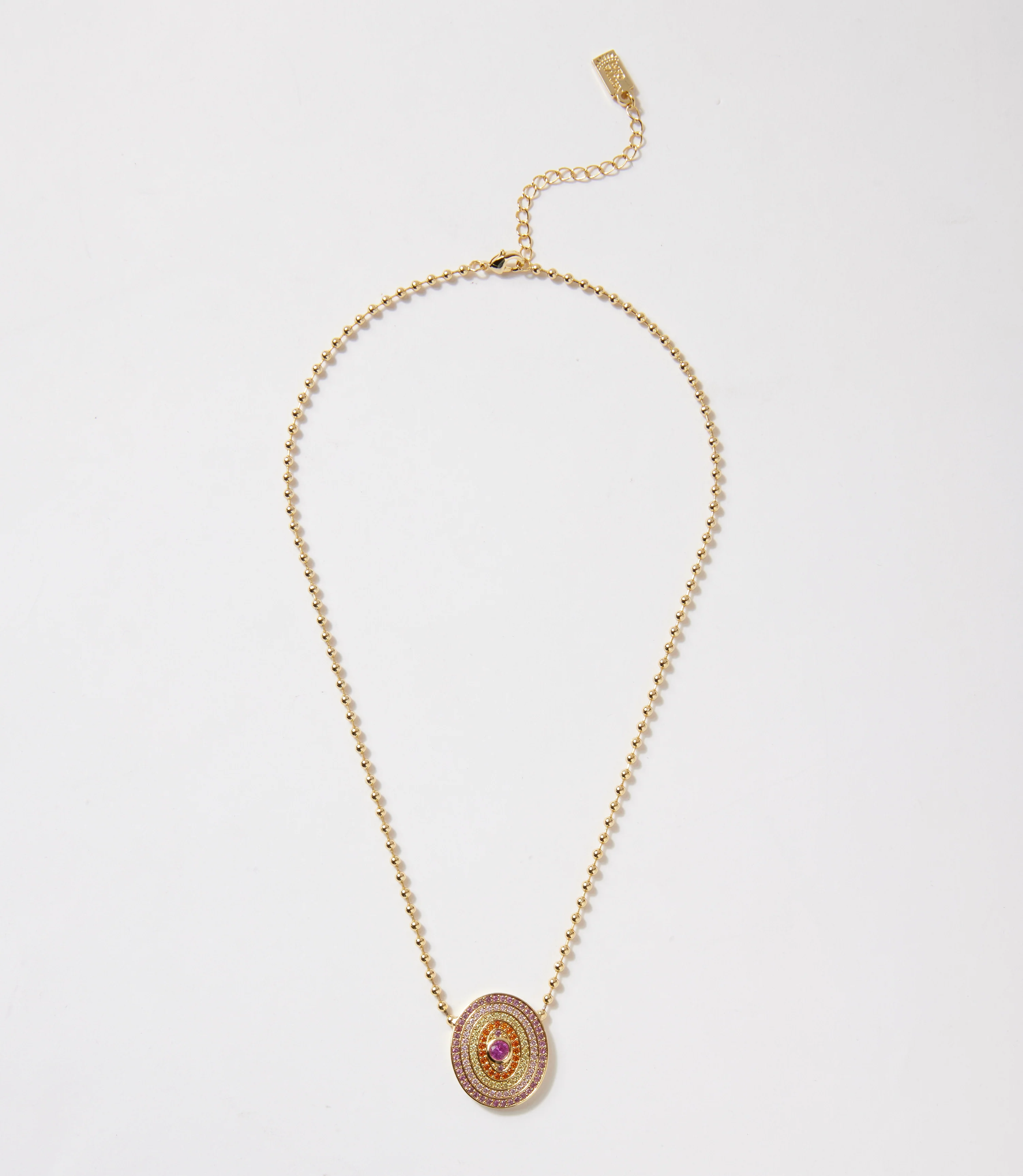 Gemstone Disc Necklace - Image 3