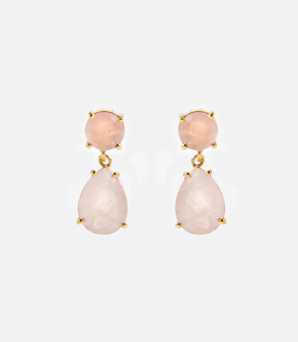 Gemstone Drop Earrings - Image 2