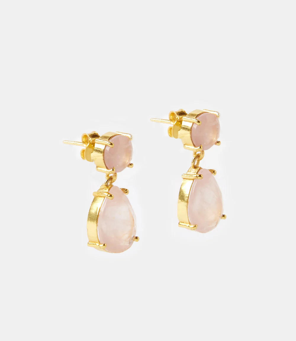 Gemstone Drop Earrings - Image 3