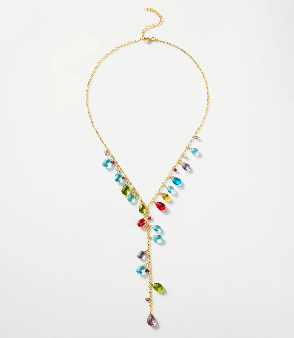 Gemstone Lariat Necklace - Image 2
