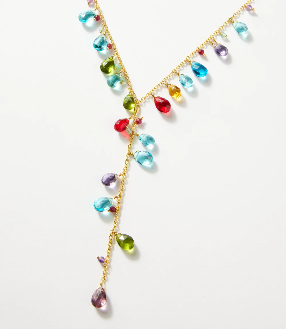 Gemstone Lariat Necklace - Image 4
